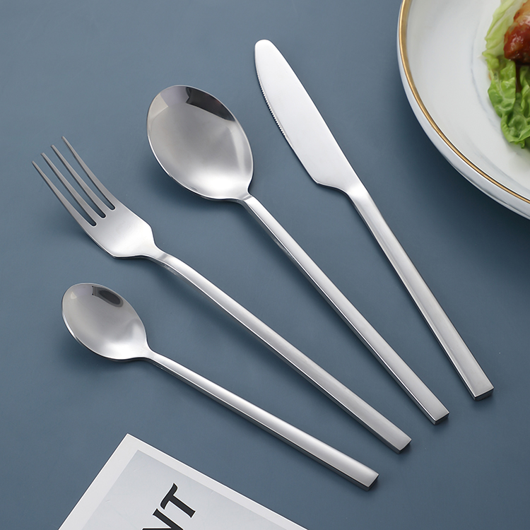 Зеркальная полировка посудомоечная машина безопасная посуда 16 шт. столовые приборы Кемпинг нержавеющая сталь столовые приборы на заказ набор столовых приборов