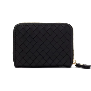 High Quality Customized <strong>Pattern</strong> Ladies PU <strong>Leather</strong> Accordion <strong>Wallet</strong> Woven Multi Card Slots for Passport Credit Cards Business - Product Image 6