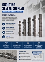 Coupleur de manchon de coulis en acier allié industriel haute résistance pour béton armé, avec revêtement en zinc, pour raccord mécanique de barres d'armature en construction