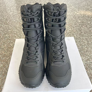 DSF39 Black PU Leather Tactical <b>Boots</b> Waterproof Outdoor All Seasons <b>Hiking</b> <b>Boot</b> - Product Image 2