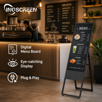 INGSCREEN Totem numérique vertical autoportant de 43 pouces avec système Android 11 pour la signalisation dans les centres commerciaux