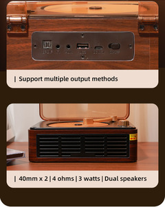 Portable Wireless Speaker Gramophone Wooden Waterproof Chip Music Studio <b>Light</b> Smart <b>Gaming</b> Party Outdoor Sport - Product Image 4