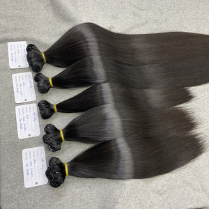 Virgin Cuticle Intact Hair Bundle Vendors Double Drawn Weft Raw Human Hair Extension Natural Style at Wholesale Price - Product Image 2