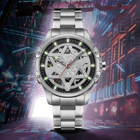 Montre-bracelet automatique mécanique de luxe pour homme, de haute qualité, avec cadran à aiguilles, boîtier en acier inoxydable, étanche 100 m, vente en gros