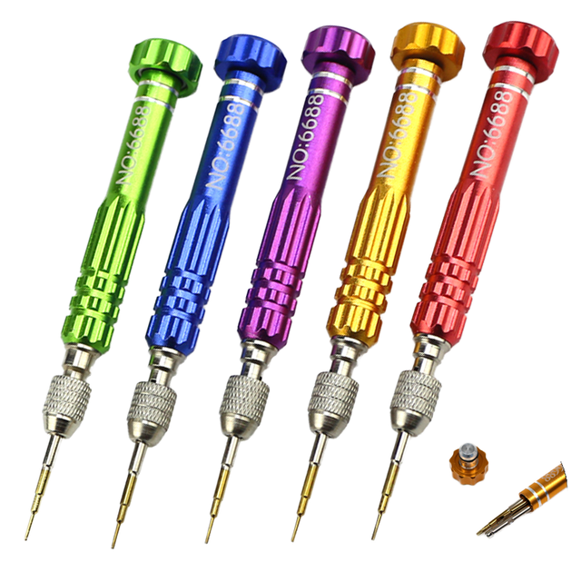 5 1 Mini Mobile/Cell Phone Repair Tool Chrome Precision S2 Steel Screwdriver Set Torx DIY for Phone Watch Repair OEM Box