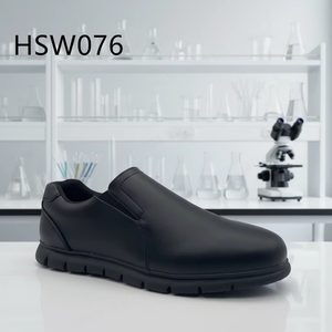 ZYF, Zapatos de Seguridad Antiestáticos Blancos/Negros para el Trabajo, Zapatos de Seguridad para Servicios de Alimentos con Diseño de Puntera Reforzada, Zuecos de Seguridad para Chefs HSW015 - Product Image 4