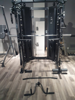 Máquina de Gimnasio Multifuncional de Hierro Comercial Iron Smith, Máquina de Ejercicios de Espuma Metálica para Fisicoculturismo, Entrenador de Fuerza para Hombros y Piernas