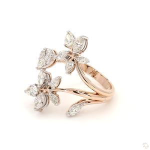 Impresionante Anillo de Oro con Diamantes para Mujer, Elegante y Lujoso, Regalo de Compromiso o Boda, Joyería Fina, Brillo Premium - Product Image 4