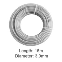 Fil de coupe en acier de 3,0 mm x 15 m pour débroussailleuse, ligne de coupe ronde, accessoires pour coupe-herbe
