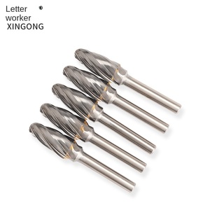 Poli 6 dents grossières F Type fichier rotatif carbure à grain large coupe-bois tête de meulage électrique outil de fraisage de sculpture - Product Image 1