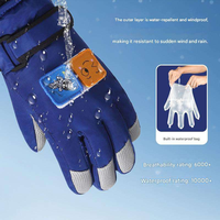 Gants d'hiver unisexes pour enfants, ski et snowboard, imperméables, compatibles écran tactile, isolés, avec poignet réglable en velcro, pour les enfants de 4 à 12 ans