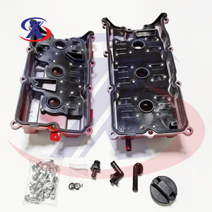 Couvre-culbuteurs en aluminium gauche et droit pour Nissan 2002-09 13264-8J113 & 13264-8J102 13264-7Y000 & 13264-7Y010 (laque <span class=keywords><strong>rouge</strong></span>) - Product Image 5