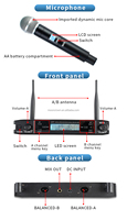 WX6 Microphone dynamique à main sans fil Microphone karaoké Système de microphone sans fil UHF pour karaoké Réunion Fête Église DJ Wedd