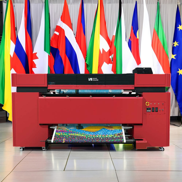 All in 1 Professional 1.8m 3.2m 150sqm/h 4/6/8 Colors Direct Sublimation Textile Printing Flag Machine for Polyester Fabric