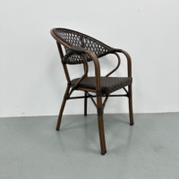 Meubles de jardin français durables, chaises de café, ensemble de tables de bistrot, élégant, pour usage extérieur, résistant aux intempéries