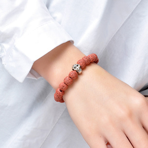 F116 Colorful <strong>Heaven</strong> <strong>and</strong> <strong>Hell</strong> Buddha Head Skull Design lava Rock Customised Bracelet - Product Image 6