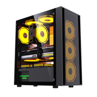 Lovingcool Boîtier PC Tour Complète ATX Gaming Ordinateur de Bureau Avec Kit Ventilateurs RGB LED, Boîtiers et Tours PC en Verre, Châssis PC
