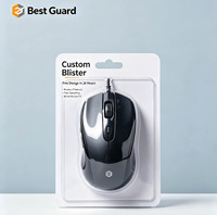 Empaque blíster personalizado para ratón de computadora, blíster transparente de PET para exhibición minorista de accesorios de PC