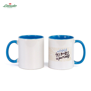 Ly sứ in chuyển nhiệt tùy chỉnh số lượng lớn, in logo theo yêu cầu, <span class=keywords><strong>11oz</strong></span>, màu sắc bên trong, tay cầm nhiều màu sắc - Product Image 3