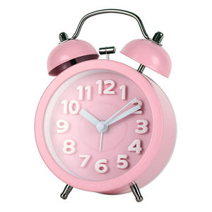 Despertador de PVC con luz nocturna silenciosa para niños para dormitorio y estudiantes, bonito reloj despertador de PVC con campana de Metal para niños, silencioso - Product Image 3
