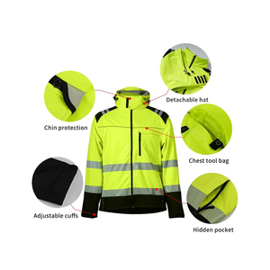 Veste de sécurité réfléchissante imperméable haute visibilité Softshell pour vêtements de travail de construction Logo personnalisable haute réflectivité - Product Image 6