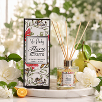 Diffuseur à bâtonnets 100 ml, parfum naturel de gardénia, huile essentielle, bâtonnets d'aromathérapie, parfum d'ambiance décoratif pour la maison