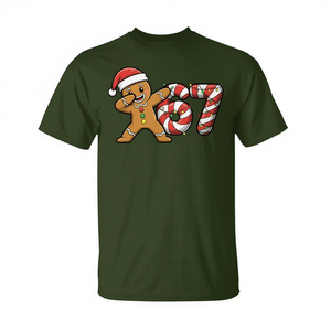 T-shirt Dabbing Gingerbread Christmas 67 Meme dal design divertente per le vacanze - Product Image 3