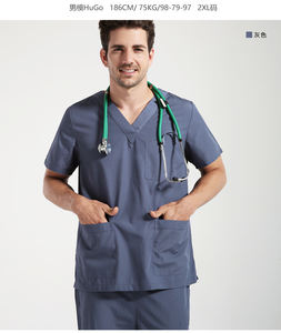 L'hôpital d'impression personnalisée Greys Scrubs uniformes à manches courtes/longues vêtements médicaux - Product Image 3
