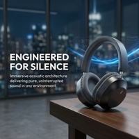 Headphone Gaming Nirkabel Over Ear 5.3 dengan Mic, Tahan Air IPX3, Latensi Rendah, untuk Olahraga B50
