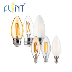 Bombilla LED tipo vela B11 C35 de 6.5W, alta calidad, color dorado esmerilado, luz decorativa, base E14 E27, 220V, CE Europa, embalaje personalizado - Product Image 1