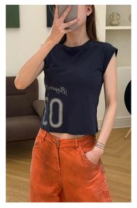 เสื้อยืดแฟชั่นคุณภาพสูงสำหรับผู้หญิงเสื้อยืดแขนสั้นพิมพ์ลายสำหรับฤดูร้อน - Product Image 3