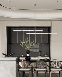 新到货悬挂餐厅餐厅办公室Led线性大理石吊灯 - Product Image 6