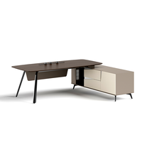 Bureau de direction en forme de L moderne et contemporain de haute qualité, table de bureau modulaire en bois pour un usage domestique