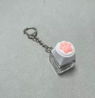 Handcrafted Little Cat PBT Single Keychain Kawaii Animal Stereo Custom DIY Portable Promotional Use Mechanical Keyboard