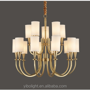 Lámpara Colgante Moderna <span class=keywords><strong>de</strong></span> Cobre, Estilo Antiguo, Pantalla <span class=keywords><strong>de</strong></span> Tela, LED Blanco Cálido 3500K, Garantía <span class=keywords><strong>de</strong></span> 3 Años, Regulable, Certificación CE - Product Image 5