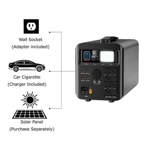 700w Portable <b>Power</b> Station 500 Watt 540wh 700W 1000 Watt <b>Solar</b> <b>Generator</b> with Built-in <b>Solar</b> Panel Uk Plug JP Plug - Product Image 2