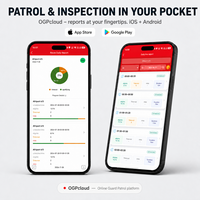 Téléphone de patrouille de sécurité A13 avec retour d'information via l'application, dispositif de contrôle des visites NFC avec logiciel OGPcloud pour la gestion des installations