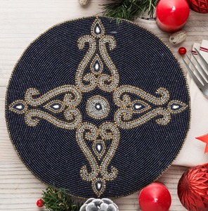 Best Selling Beaded Placemats for Dining <b>Table</b> Decorative <b>Table</b> Mats Beadwork for Home and Restaurant Use Available For Sale - Product Image 4