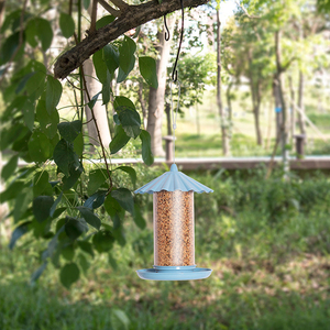 New Factory Custom OEM Outdoor Courtyard Garden Hanging Automatic Plastic <strong>Hummingbird</strong> Seed Food Feeder Wild Bird Feeder - Product Image 1