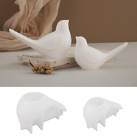 DIY Cristal Résine Ciment Plâtre Oiseau Figurine et Pot De Fleur Forme Fleur Moule Grandes et Petites Tailles pour Gypse Gâteau Outil