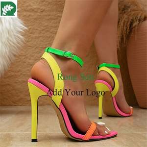 Sandalias <span class=keywords><strong>Zapatos</strong></span> Mujer Saltos Moda Cordones Tiras Hebilla Correa Nuevos Tacones Para Damas - Product Image 5