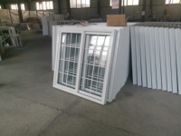Nouvelle conception de fenêtre coulissante française en PVC UPVC, double vitrage teinté, isolation thermique, coupe-vent, haute sécurité, extérieur, appartement