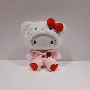 Anime muñeco de peluche de dibujos animados Lovely Kitty Kuromi suave animales de peluche mullido figura juguetes regalo personalizado hogar coche decoración al por mayor