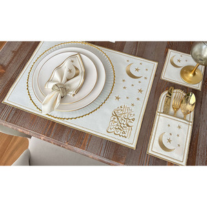 <span class=keywords><strong>Décoration</strong></span> <span class=keywords><strong>de</strong></span> <span class=keywords><strong>table</strong></span> Ramadan Kareem, cuir PU luxueux, set <span class=keywords><strong>de</strong></span> <span class=keywords><strong>table</strong></span> arabe Ramadan, vaisselle EID, <span class=keywords><strong>décoration</strong></span> <span class=keywords><strong>de</strong></span> maison musulmane islamique - Product Image 5
