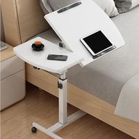 Support d'ordinateur portable mobile pliable et réglable en hauteur avec roulettes pour chambre à coucher - Meilleures ventes