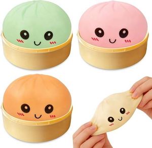 Dumpling Squishies Dumplings Stress Balls PU Leather Recyclable Mystery Box Easter Basket Stocking Stuffers Food <b>Steamer</b> - Product Image 4
