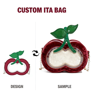 Sac à bandoulière personnalisé Ita Bag en forme de fruit, transparent, style Sweet Lolita, avec porte-épingles cerise, mini sac à main Itabag - Product Image 1