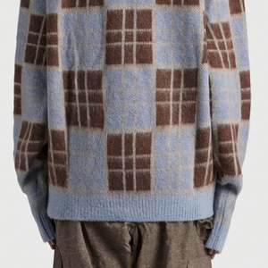 Logotipo personalizado de talla grande, suéter de punto estampado a cuadros informal de manga larga de alta calidad, suéter de hombre, unisex - Product Image 6