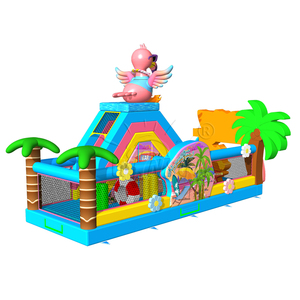 WINSUN - Castillo Inflable Tropical con Tobogán de Flamencos, PVC Impermeable, Certificado CE, Grado Comercial, para Fiestas Infantiles, Parques, Logotipo Personalizado, Diversión - Product Image 5