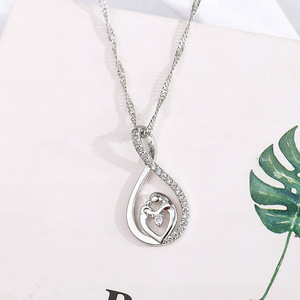 Collier pendentif pierre de naissance en zircon plaqué or 14 carats, chaîne torsadée style Singapour, pour femme, Fête des Mères - Product Image 3